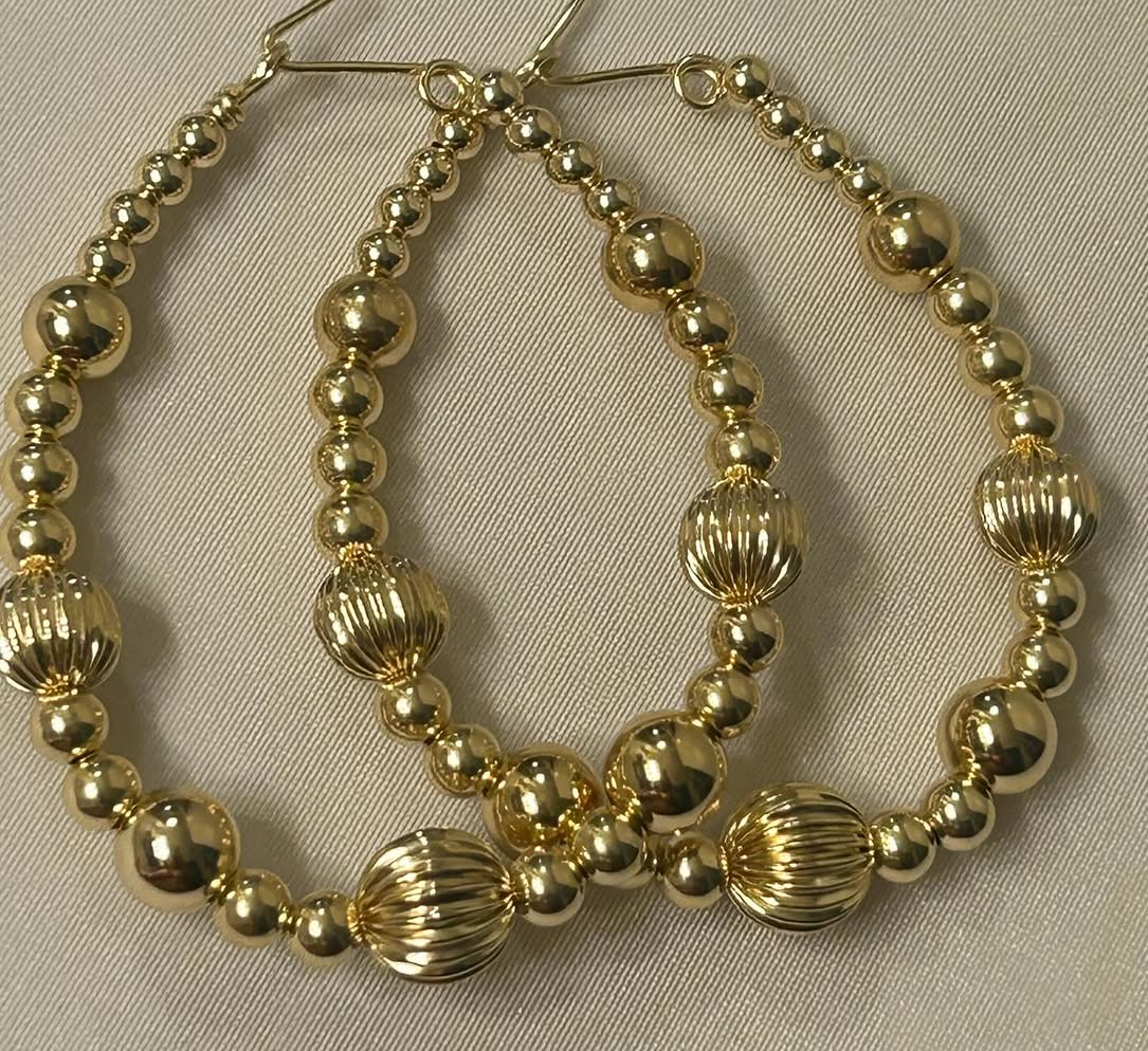 14 Kt GF Hoop Earrings