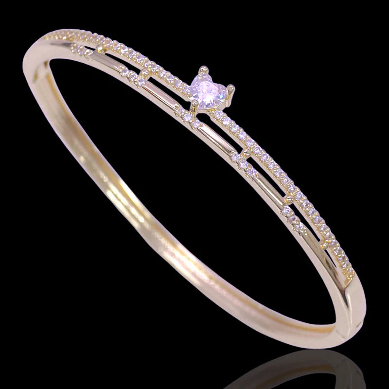 18Kt GF Diamond Bangle